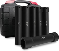 6.75 Inch Long Extended Length Impact Socket Set 1/2 Inch Drive Extra Deep So picture