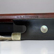 Rare Max Kurt - M.K. Schuster Germany Violin Bow W/ Mother Of Pearl Inlay picture