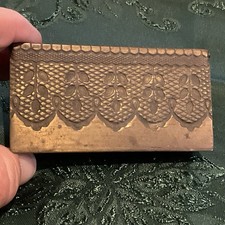 GES GESCH Brass Stamp Holder  Antique VTG Germany 1899-1944 With One Cent Stamps picture