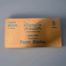 Wilkinson Sword Chromium Double Edge Razor Blades 180 NOS England Vintage Box picture