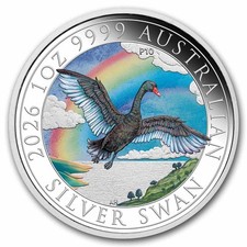 2026 Australia 1 oz Silver Colorized Black Swan (Box, COA)-Pre-Sale picture
