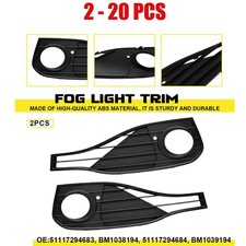 2-20X Front Bumper Insert Fog Light Cover Black Fit BMW 2014-16 428i xDrive Base picture