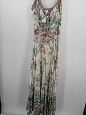 Pre-Owned Camilla White Size Medium Floral Maxi Sleeveless Dress picture