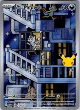 Alolan Meowth 139/128 IR Pokemon 30th Celebration Illustration Rare Holo NM picture