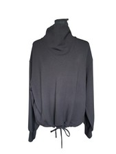Varley Double Soft Size S Pullover Black Betsy Sweater Ivory NEW $168 picture