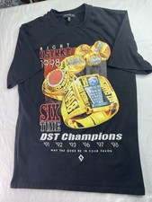 Vtg  1998 8IGHT DSTRKT Chicago Bulls Rings 6 Time NBA Champ T Shirt Size M READ picture