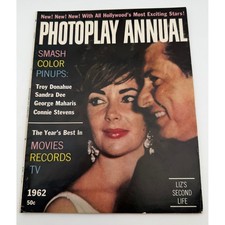 Vintage 1962 Photoplay Annual Magazine Elizabeth Taylor Troy Donahue Hollywood picture