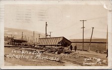 RPPC c1936 Cambria City Johnstown Flood PA. RailRoad picture