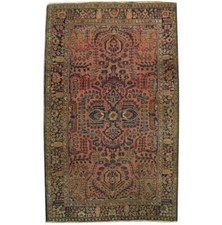 4x7' Antique Perrsian Sarouuk Mohajeraan Rug SALMON COLOR 1930's # PIX-20128 picture