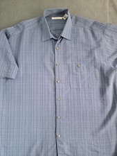 Moda Campia Moda Men's XL Short Sleeve Blue 1 Pocket Rayon Breathable Comfort picture