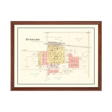 Old Map of Hubbard, IA 1892 - Vintage Hubbard Iowa Art picture