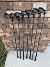 Vtg Lynx Parallax (7) Pcs Beryllium Gunmetal 4-PW Iron Set~Graphite Shaft ~RARE picture