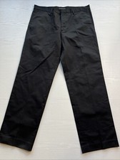Theory Classic Straight Cotton Trousers Black Mens 36x32 picture