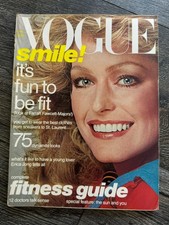VOGUE Magazine 1977 April Farrah Fawcett Vintage Womens Magazine Beauty Fashion picture