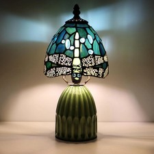 Tiffany Style Dragonfly Stained Glass Table Lamp Cute Small Quirky Table Lamp US picture