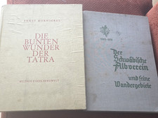 Vintage 1938 Hiking German Mountaineering Books HC  Albverein Tatra Hornickel picture