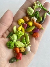 30 Pcs Set 1:12 clay Handmade miniature Dollhouse Mixed Vegetable Broccoli Corn picture