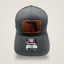 Florida Hat for Men - Richardson 112 Leather Patch Trucker Hat picture