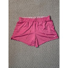 Nike Women's Size Large Pink Dri-Fit Running Athletic Workout Shorts Size LG picture