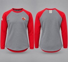 Adidas Jacksonville State Gamecocks Crew Neck Grau and Red Warmup Pullover Large picture