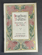 Vintage 1912 Broadway Theatre Playbill Weber and Fields Lillian Russell Vaudevil picture