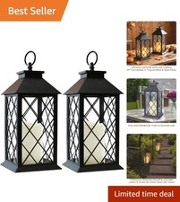 Vintage-Style 2-Pack Candle Lanterns - 13.5