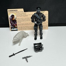 Vintage GI Joe 1985 SNAKE EYES V2 100% COMPLETE W/ File Card Insert -Read picture