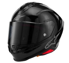Alpinestars SR7 Solid Gloss Black Helmet, CE-Certified Medium picture