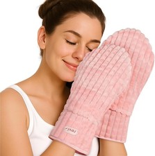 REVIX Microwavable Heating Mittens for Hands and Fingers, Heated Mittens for picture