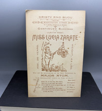 1889 Luliputain Midget Lucia Zarate Major Atom Advertisement Program Freak Show picture