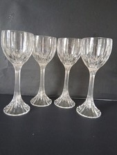 Set Of 4 Mikasa Park Lane Crystal Hock Wine Glasses 8 1/4