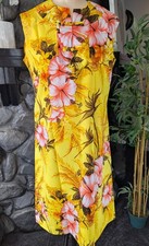 Vintage 1960s/70s Penneys Hawaii Shift Dress Sz M Asian Look Frog Closures picture