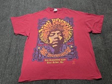 Authentic Jimmy Hendrix Are You Experienced T Shirt Extra Large Red Short Sleeve picture