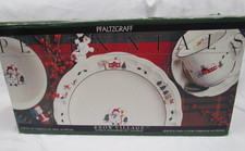 Retired Pfaltzgraff Snow Village Christmas 16 Piece Dinnerware Set New Open Box picture