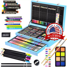 Kit De Lapices De Colores Para Dibujar Y Dibujar 145 Piezas Suministros De Arte. picture
