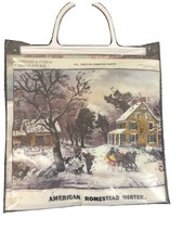 Vtg Currier & Ives Crewel Needlepoint Kit #2412 American Homestead Winter 16x20 picture