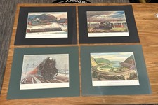 Vintage PRR Prints Portfolio of Trains Set of 4 Pennsylvania Railroad 16x20 picture