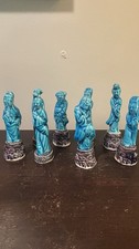 Set Of Eight Antique Immortal Statues Porcelain picture