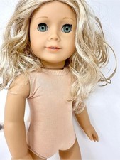 Caroline Abbott American Girl Doll ‘13 retired Blonde Curly Hair Aquamarine Eye picture