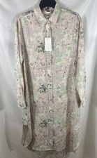 Nordstrom Women's Grey-Green Batina Print Button Up Shirtdress NWT Sz M picture