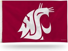 Washington State University Cougars Premium 3x5 Feet Flag Banner, Logo Design, M picture