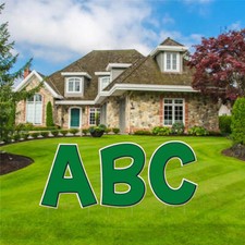 Alphabet Yard Letters, Solid Color with Outline 24