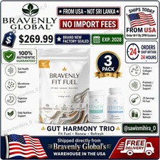 Bravenly Gut Harmony Trio Renew Refresh Fit Fuel Digestive Pack of 3🚚From USA🚚 picture