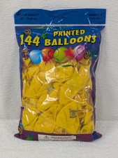 12 inch - Yellow Balloons - Happy Birthday Party Helium Balloons - 144 Pack picture