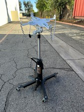 0.6 Ton Dual Stage Hydraulic Telescopic Transmission Jack Lift & 2 Way Adapter picture