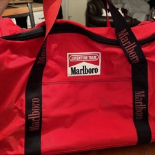 90s' Vintage Marlboro Unlimited Large Gym Travel Duffle Red  picture