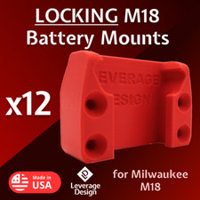 2025 SPECIAL 12 Pack: HEAVY DUTY Milwaukee M18 Battery Holder/Mount MADE IN USA picture