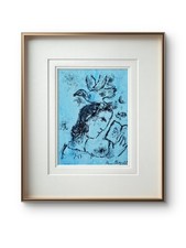 Marc Chagall gouache painting on original paper Hand Signed picture