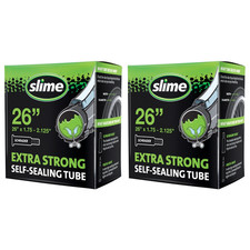 2 Slime Extra Strong Self-Sealing Bike Tubes Schrader 26 x 1.75-2.125 picture
