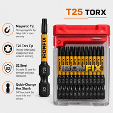 20-Pack T25 Torx Bits for Impact Driver, T25 Bit Magnetic 2-Inch picture